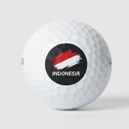 Vintag Indonesisch: Indonesische Flaggensportliebh Golfball (Vorderseite)