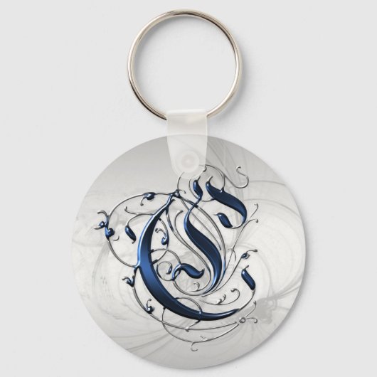 Vintag Initial C Schlüsselanhänger (Vorderseite)