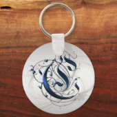 Vintag Initial C Schlüsselanhänger (Vorderseite)