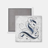 Vintag Initial L Magnet (Vorderseite/Rückseite)