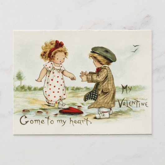 Vintag ins Herz Postkarte (Vorderseite)