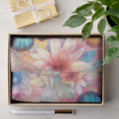 Vintag Inspiriert Aquarellblütenschmetterlinge Seidenpapier (Geschenk)