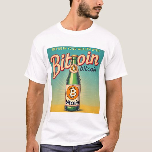 Vintag Inspiriert Bitcoin BTC CryptoCurrency Desig T-Shirt (Vorderseite)