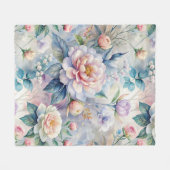 Vintag Inspiriert Blumenmuster Fleecedecke (Vorderseite (Horizontal))