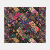 Vintag Inspiriert Blumenmuster Fleecedecke (Vorderseite (Horizontal))