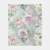 Vintag Inspiriert Blumenmuster Fleecedecke (Vorderseite)