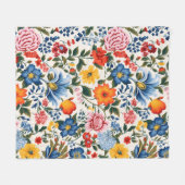 Vintag Inspiriert Blumenmuster Fleecedecke (Vorderseite (Horizontal))
