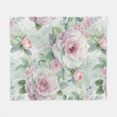 Vintag Inspiriert Blumenmuster Fleecedecke (Vorderseite (Horizontal))