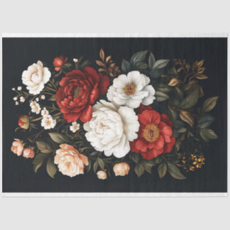 Vintag Inspiriert Blumenstrauß-Dekoupage Seidenpapier