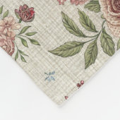 Vintag Inspiriert Blumenwärme und stilvolle Retrea Fleecedecke (Ecke)