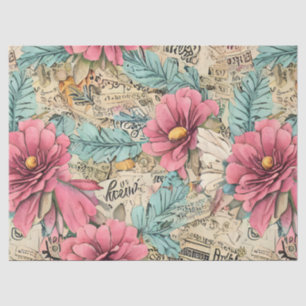 Vintag Inspiriert Blumenzapier Seidenpapier