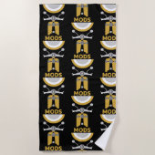 Vintag Inspiriert britische Mod und Rockers Strandtuch (Vorderseite)