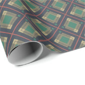 Vintag Inspiriert Dusty Aquamarin und Cranberry La Geschenkpapier (Rolleneckpunkt)