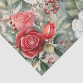 Vintag Inspiriert Elefant & Rote Rosen Dekoupage Seidenpapier (Detail)