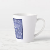 Vintag Inspiriert Elegant Blue Floral Latte Tasse (Rechts)