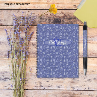Vintag Inspiriert Elegant Blue Floral Notebook Notizblock