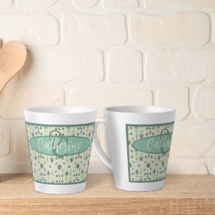 Vintag Inspiriert Elegante Creme Floral Latte Tass Milchtasse