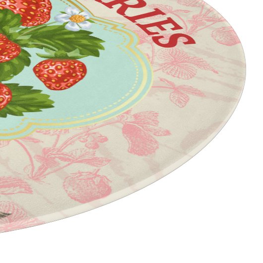 Vintag Inspiriert Erdbeerrunde Schneidebrett (Ecke)