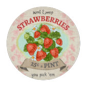 Vintag Inspiriert Erdbeerrunde Schneidebrett (Vorderseite)