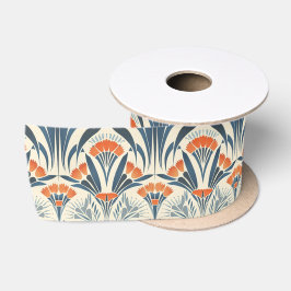 Vintag Inspiriert florale Art Déco Satinband