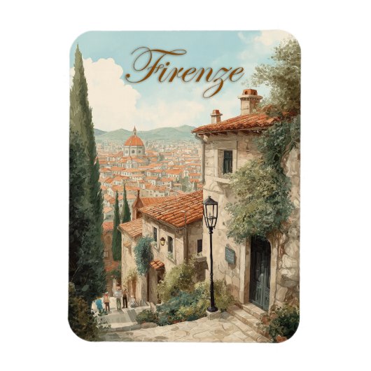 Vintag Inspiriert Florenz Magnet (Vertikal)