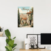 Vintag Inspiriert Florenz Poster (Heimbüro)