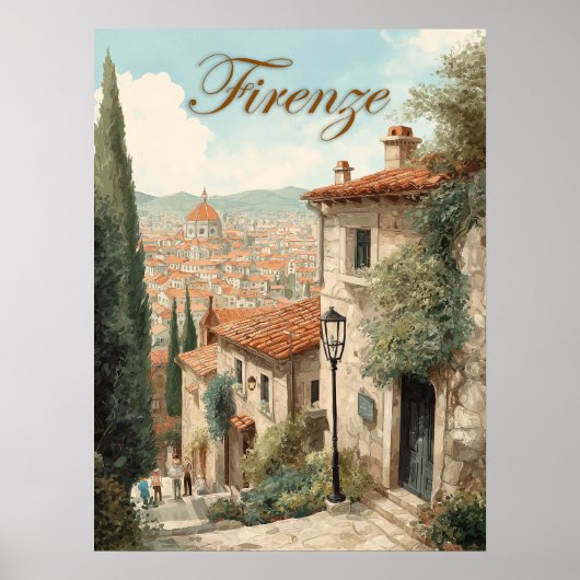 Vintag Inspiriert Florenz Poster (Vorne)