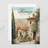Vintag Inspiriert Florenz Postkarte (Vorne/Hinten)