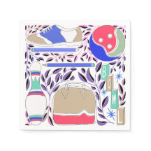 Vintag Inspiriert Folk Art Bowling Button und Tasc