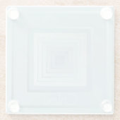 Vintag Inspiriert geometrische Quadrate Glasuntersetzer (Rückseite)