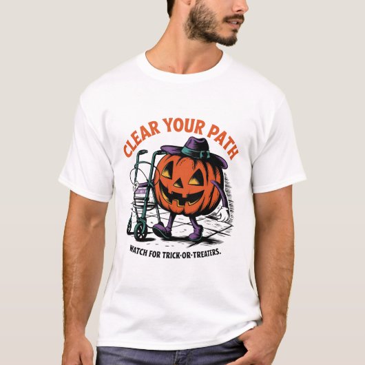 Vintag inspiriert Halloween-Abbildung T-Shirt (Vorderseite)