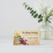 Vintag Inspiriert handgefertigte Nähte rustikal-go Visitenkarte (Stehend Vorderseite)