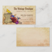 Vintag Inspiriert handgefertigte Nähte rustikal-go Visitenkarte (Vorne/Hinten)