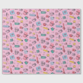 Vintag Inspiriert handGezeichnet Retro-Weihnachtsg Geschenkpapier (Flach)