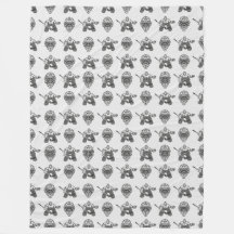 Vintag Inspiriert Hockey-Goalie und Maskenmuster