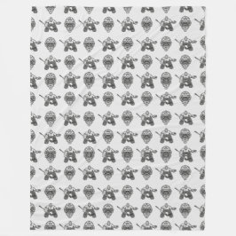 Vintag Inspiriert Hockey-Goalie und Maskenmuster Fleecedecke