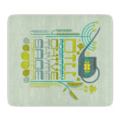 Vintag inspiriert, Küchengarten, Kräutergarten Schneidebrett (Vorderseite)