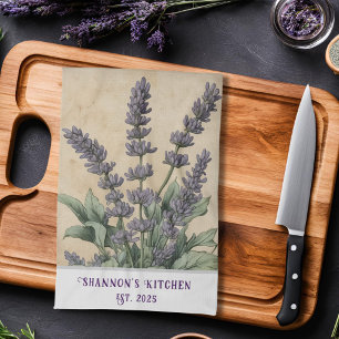 Vintag Inspiriert Lavendel Kräuterapothecary Geschirrtuch