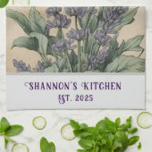 Vintag Inspiriert Lavendel Kräuterapothecary Geschirrtuch (Gefaltet)