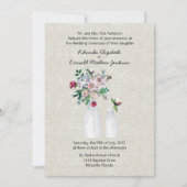 Vintag Inspiriert Leinen und Milchflaschen Hochzei Einladung (Vorderseite)