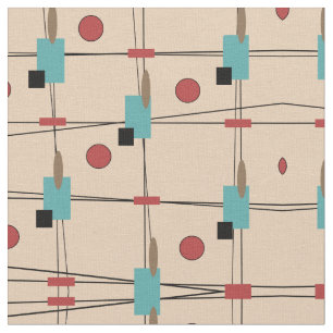 Vintag Inspiriert MidCentury Modernes Retro Stoff
