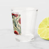 Vintag Inspiriert Muster für Rote Pfoten Schnapsglas (Rechts)