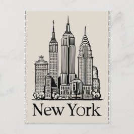 Vintag inspiriert neue York Postkarte