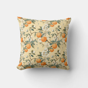 Vintag Inspiriert Orange Grove Floral Gemustert Kissen