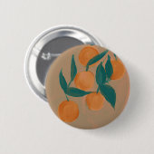 Vintag Inspiriert Orange Tree Garden Button (Vorne & Hinten)