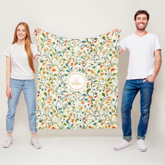 Vintag Inspiriert Paisley Leaf Muster (2) Fleecedecke (Beispiel)