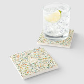 Vintag Inspiriert Paisley Leaf Muster (2) Steinuntersetzer (Seitenansicht)
