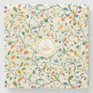 Vintag Inspiriert Paisley Leaf Muster (2) Steinuntersetzer