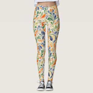 Vintag Inspiriert Paisley Leaf Muster (4) Leggings