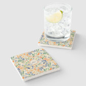 Vintag Inspiriert Paisley Leaf Muster (4) Steinuntersetzer (Seitenansicht)